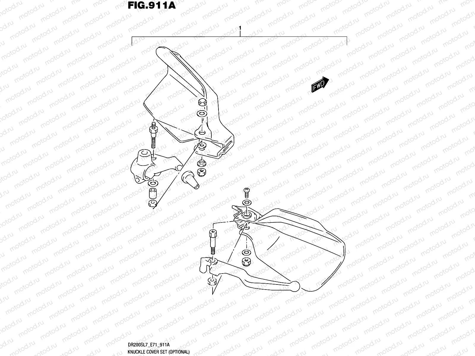 911A - KNUCKLE COVER SET (OPTIONAL)
