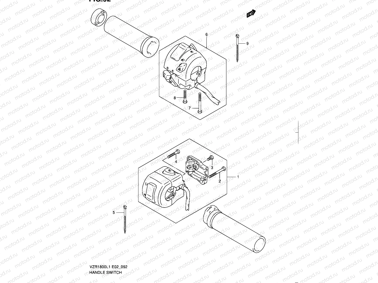 92 - HANDLE SWITCH (VZR1800ZUFL1 E19)