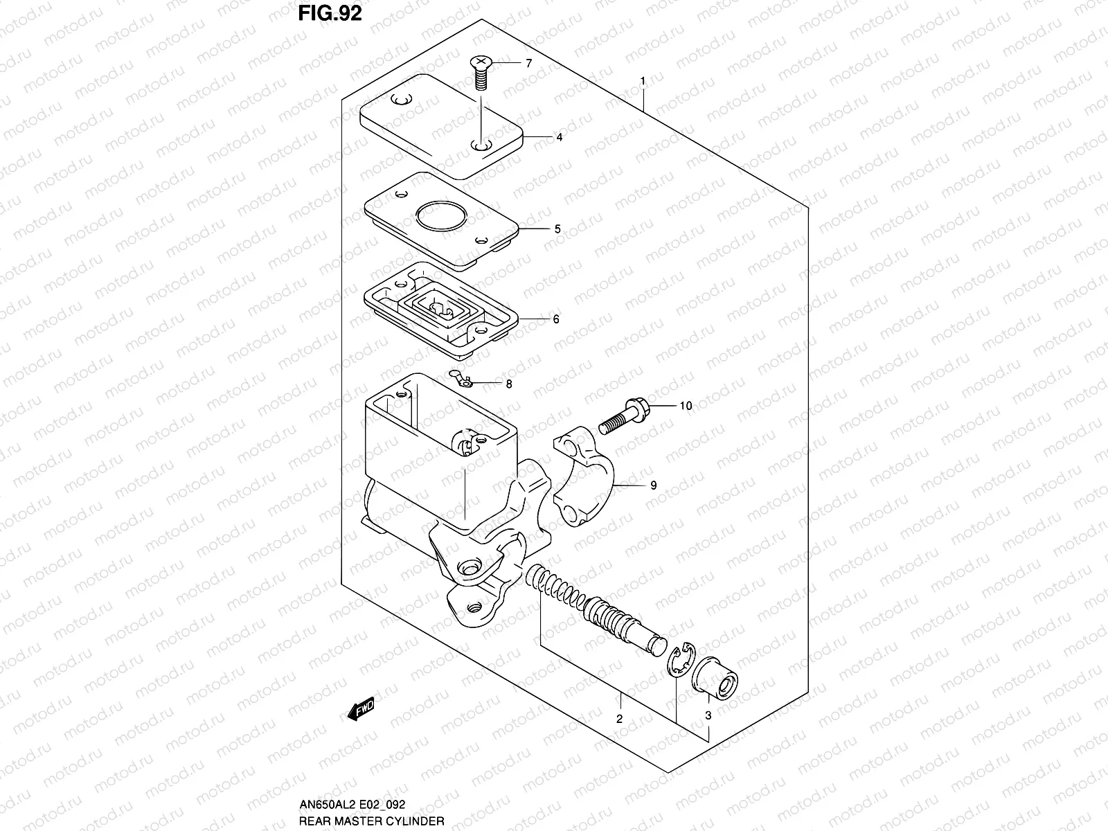 92 - REAR MASTER CYLINDER