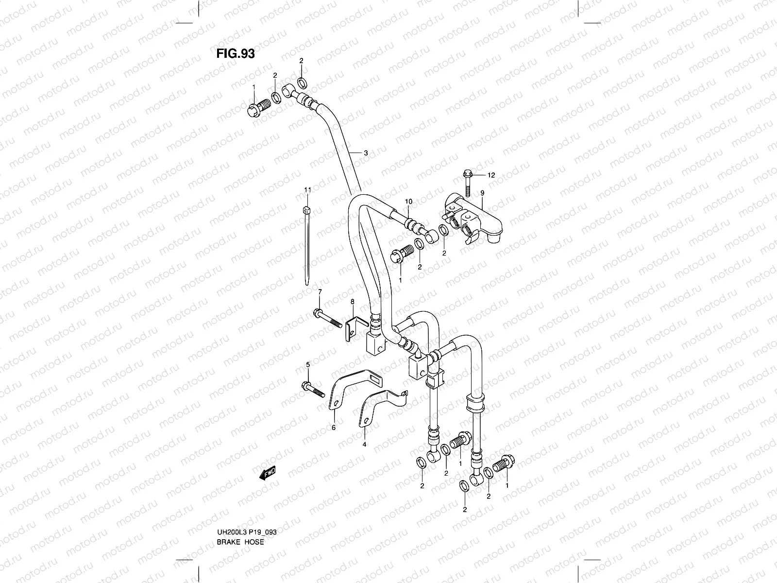 93 - FRONT BRAKE HOSE