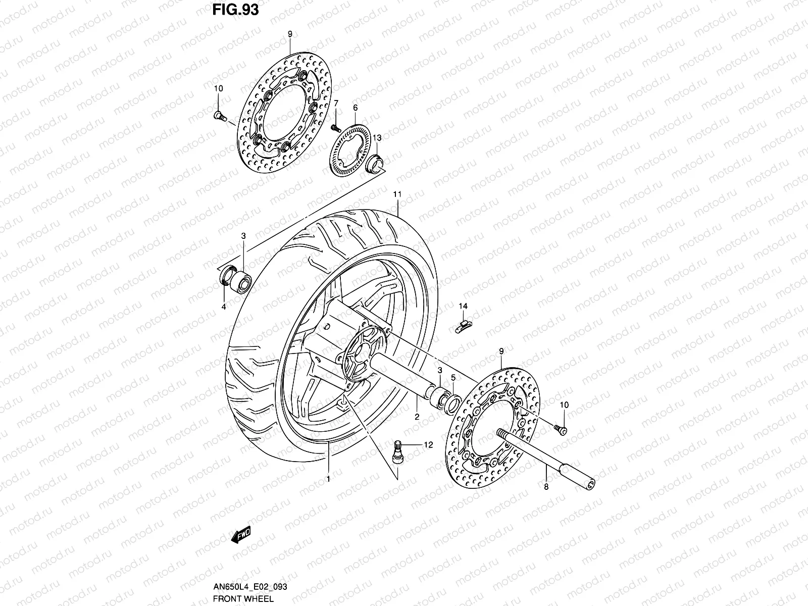 93 - FRONT WHEEL