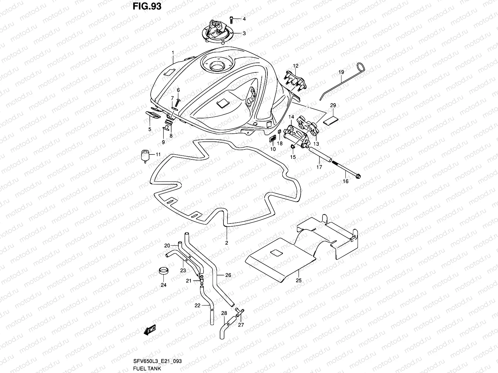 93 - FUEL TANK (SFV650UL3 E21)