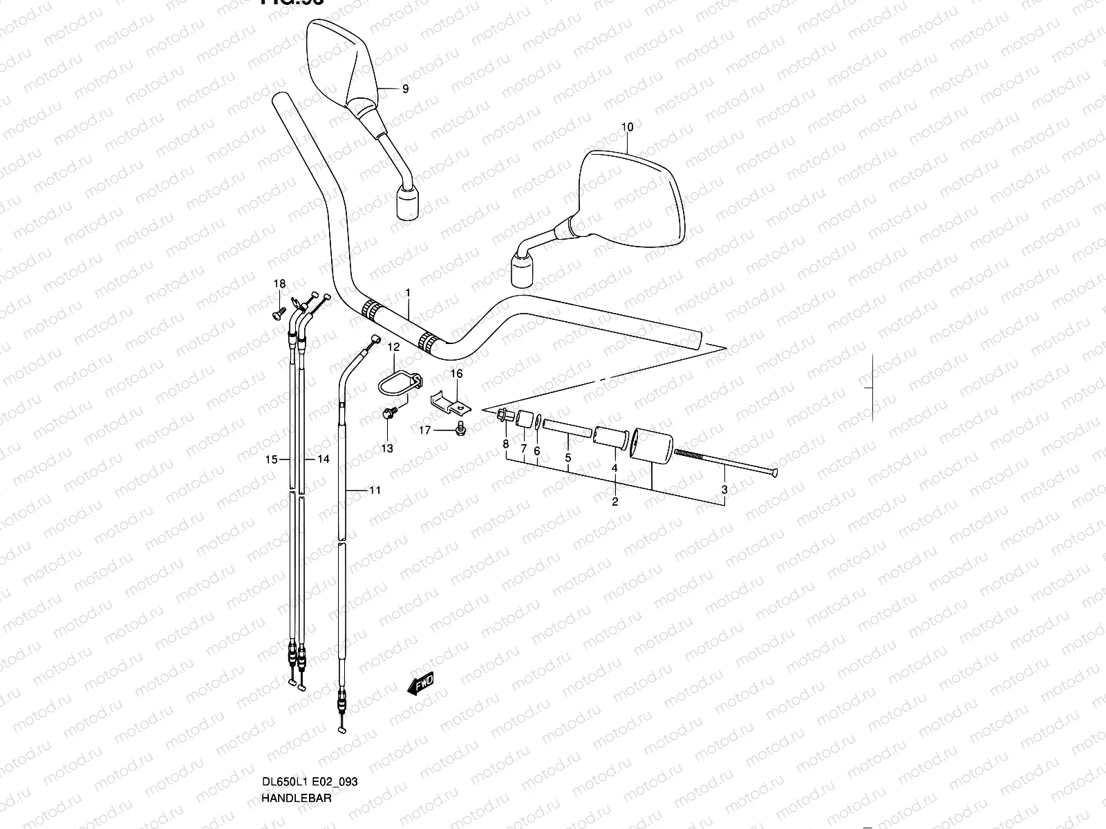 93 - HANDLEBAR (DL650L1 E02)