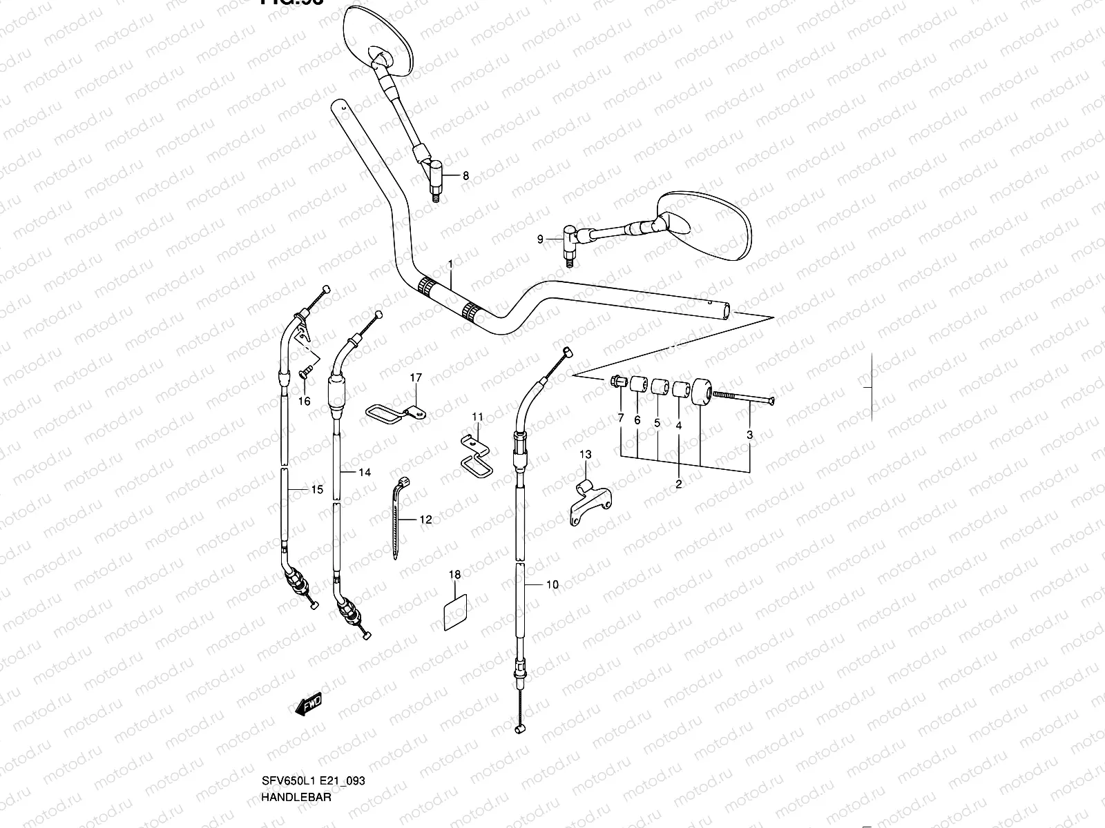 93 - HANDLEBAR (SFV650UL1 E24)
