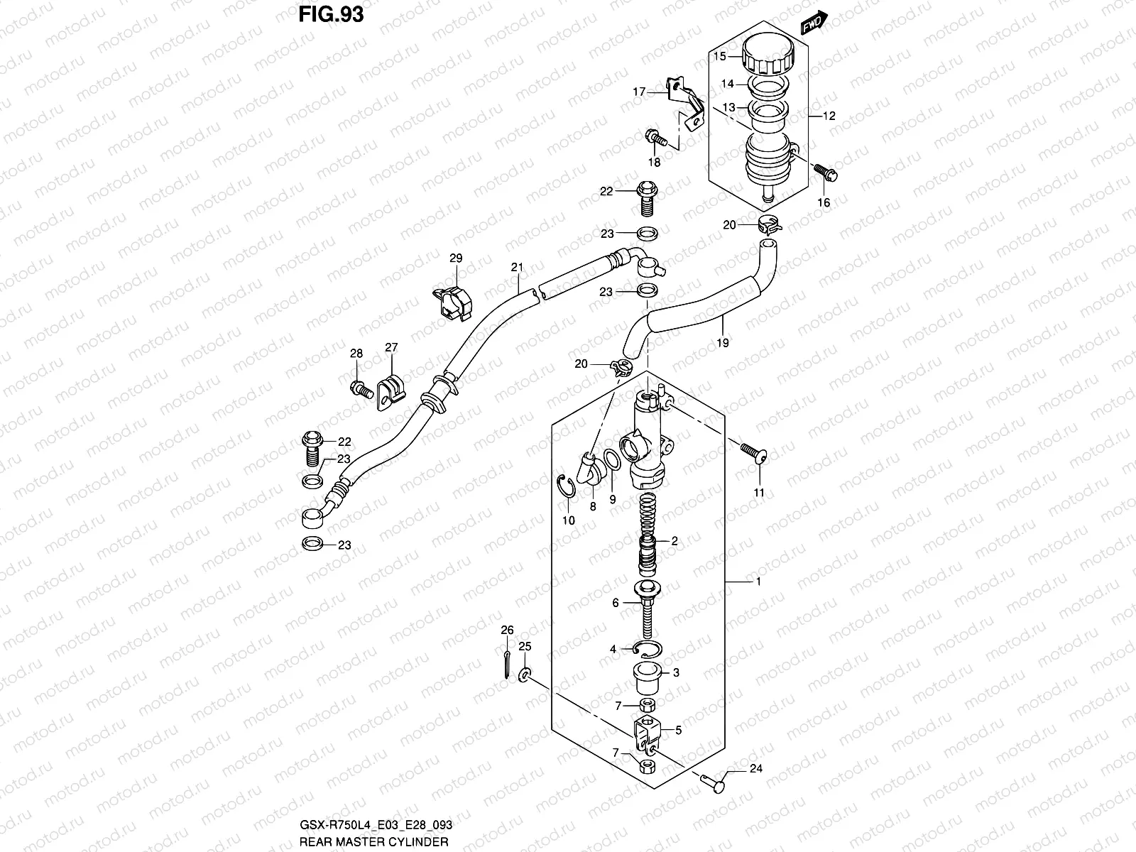 93 - REAR MASTER CYLINDER