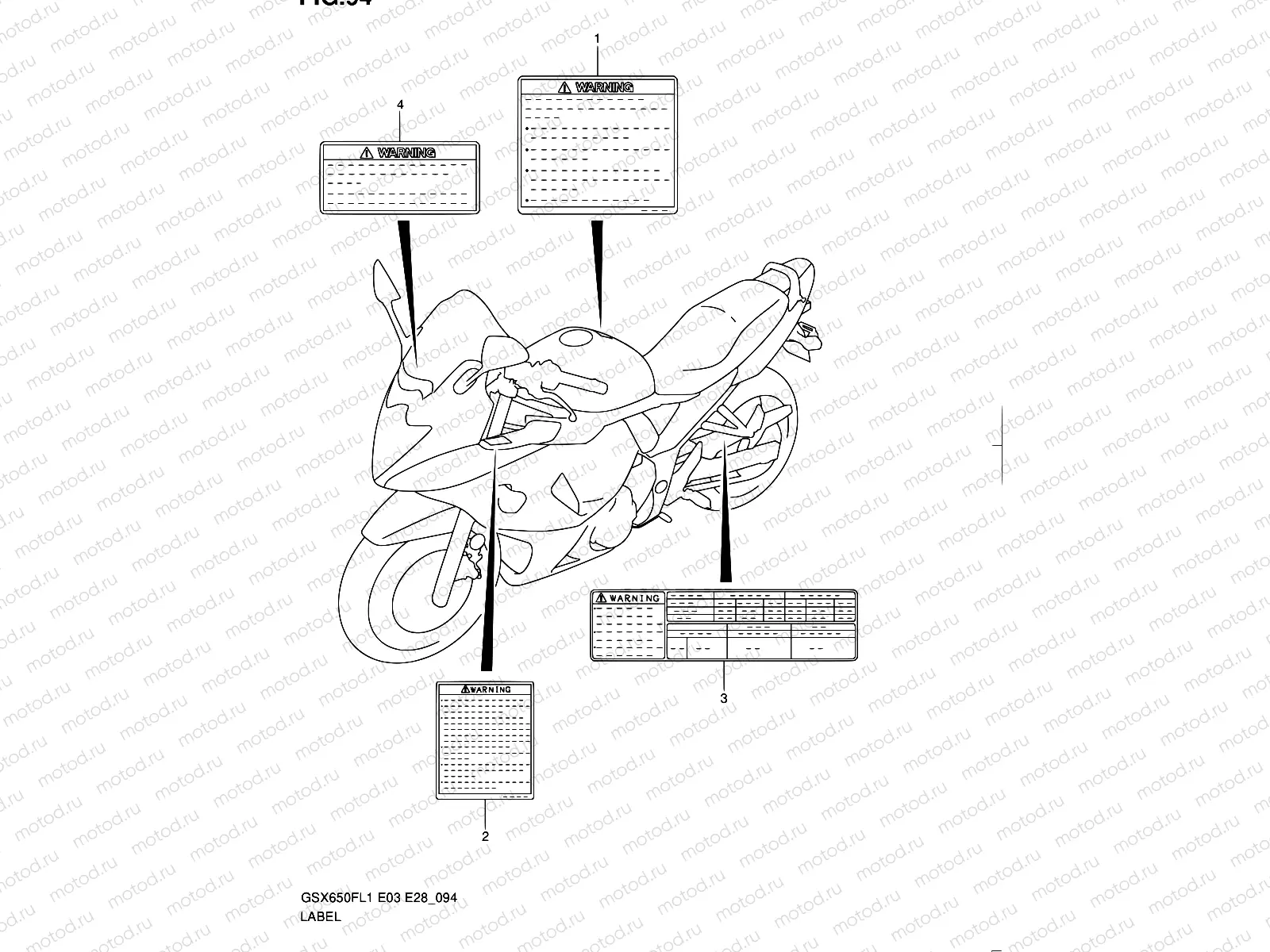 94 - LABEL (GSX650FL1 E28)