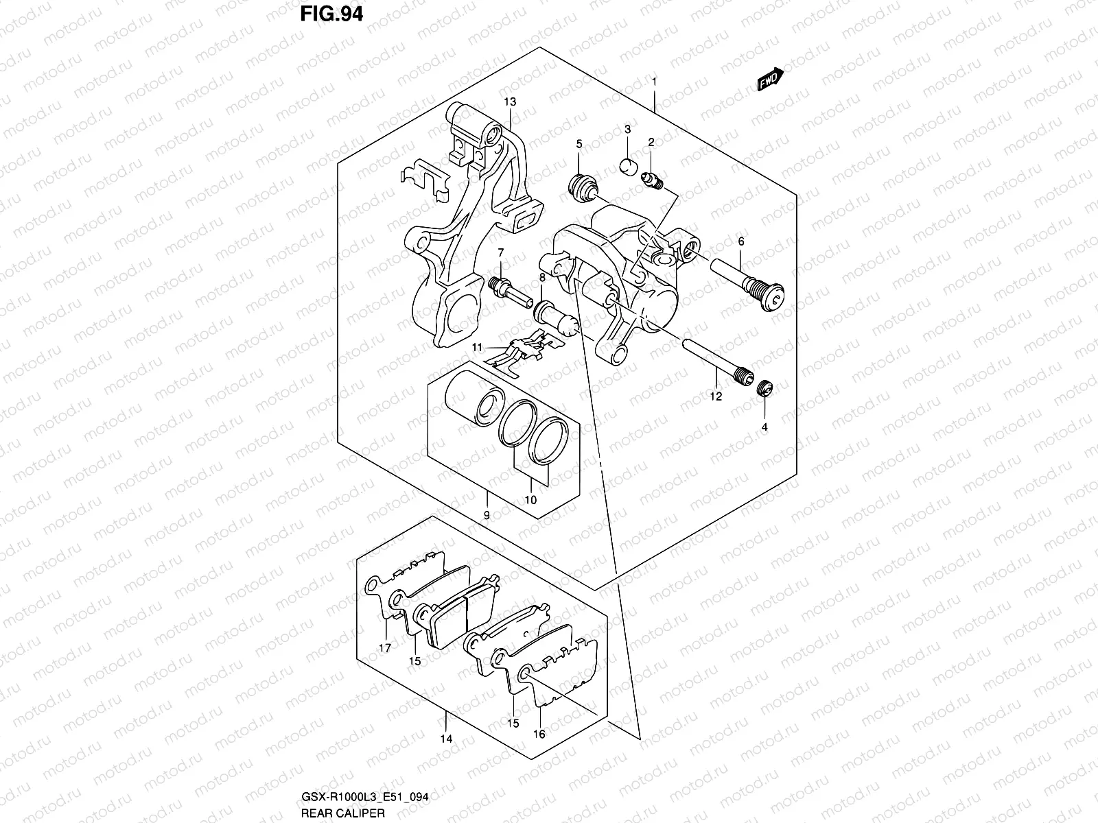 94 - REAR CALIPER