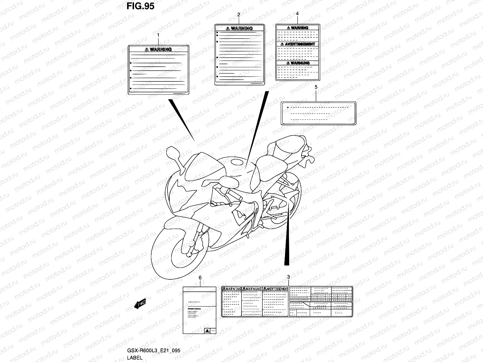 95 - LABEL (GSX-R600L3 E24)