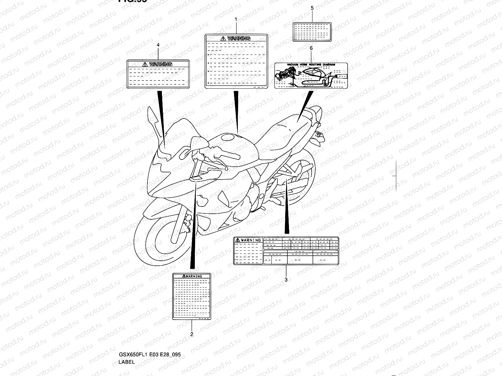 95 - LABEL (GSX650FL1 E33)