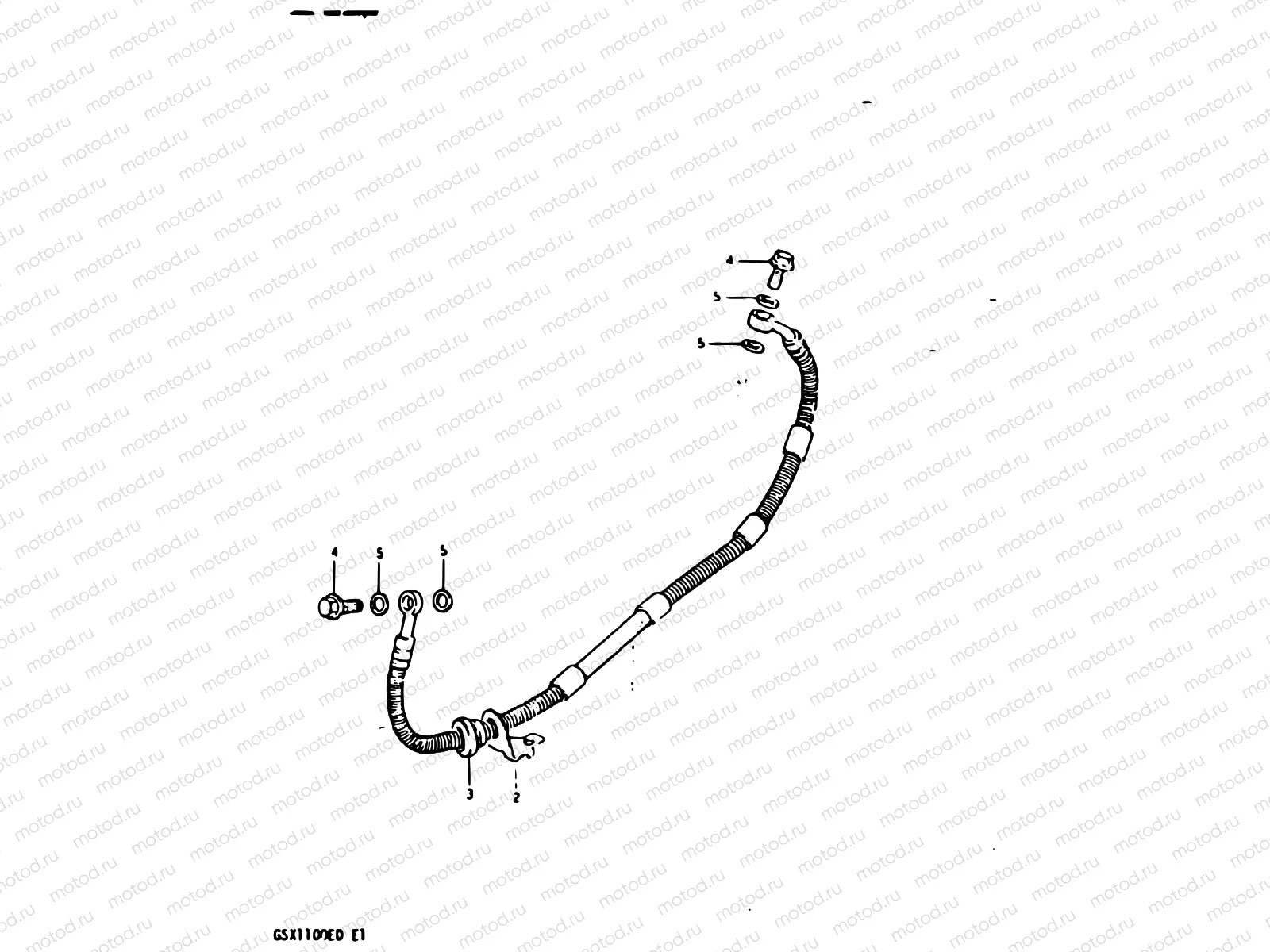 95 - REAR BRAKE HOSE (GSX1100EZ/ED/EXD/ESD)