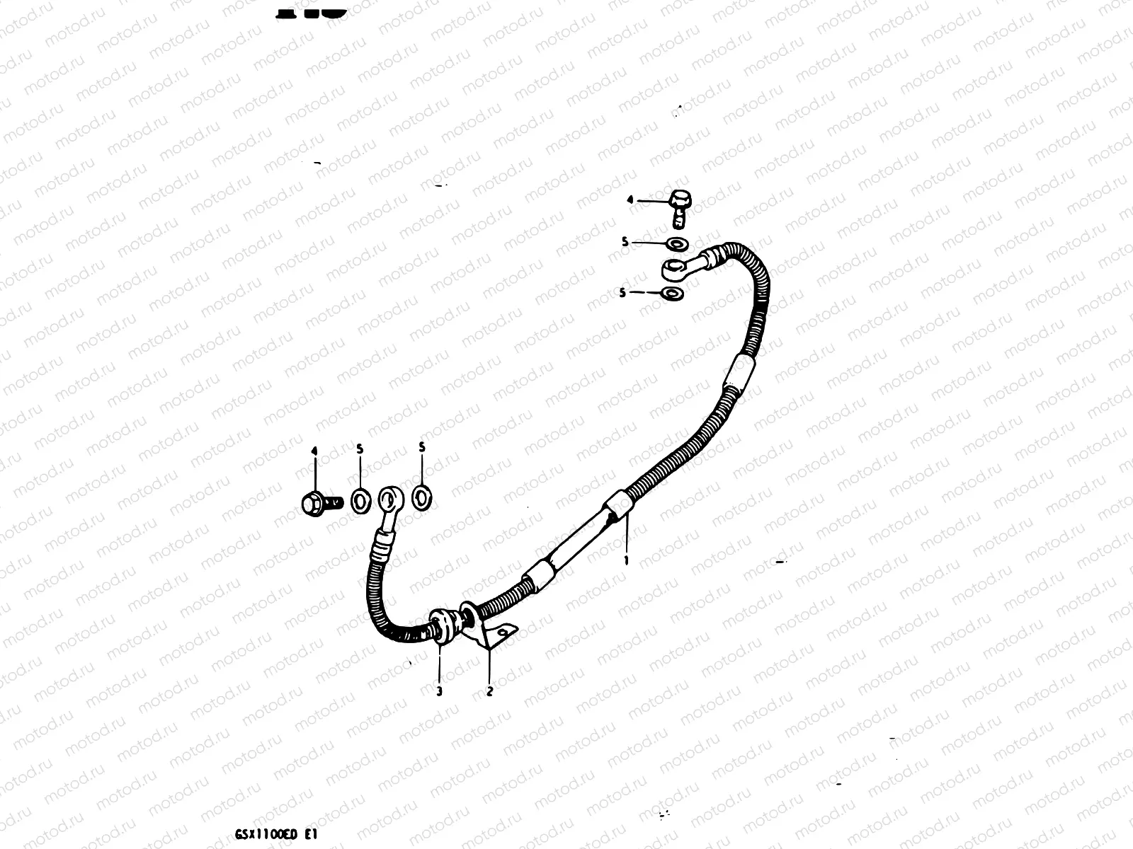 96 - REAR BRAKE HOSE (GSX1100Z/D/XD)