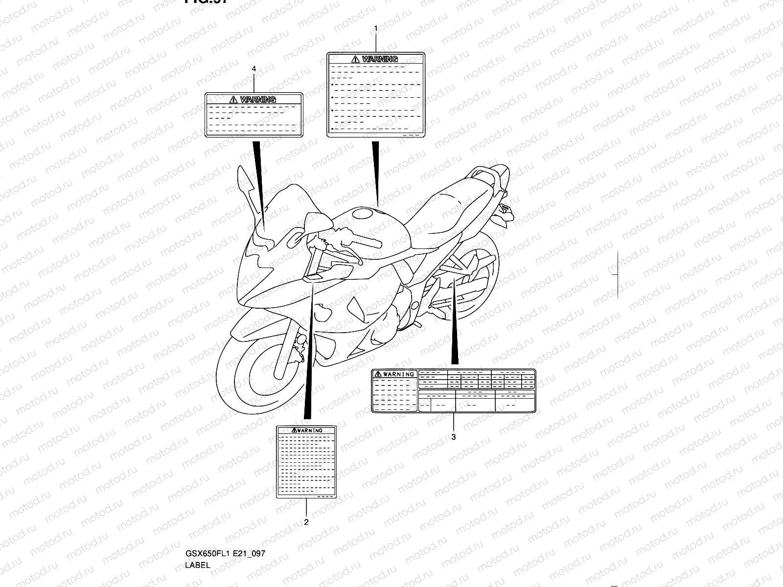97 - LABEL (GSX650FL1 E21)