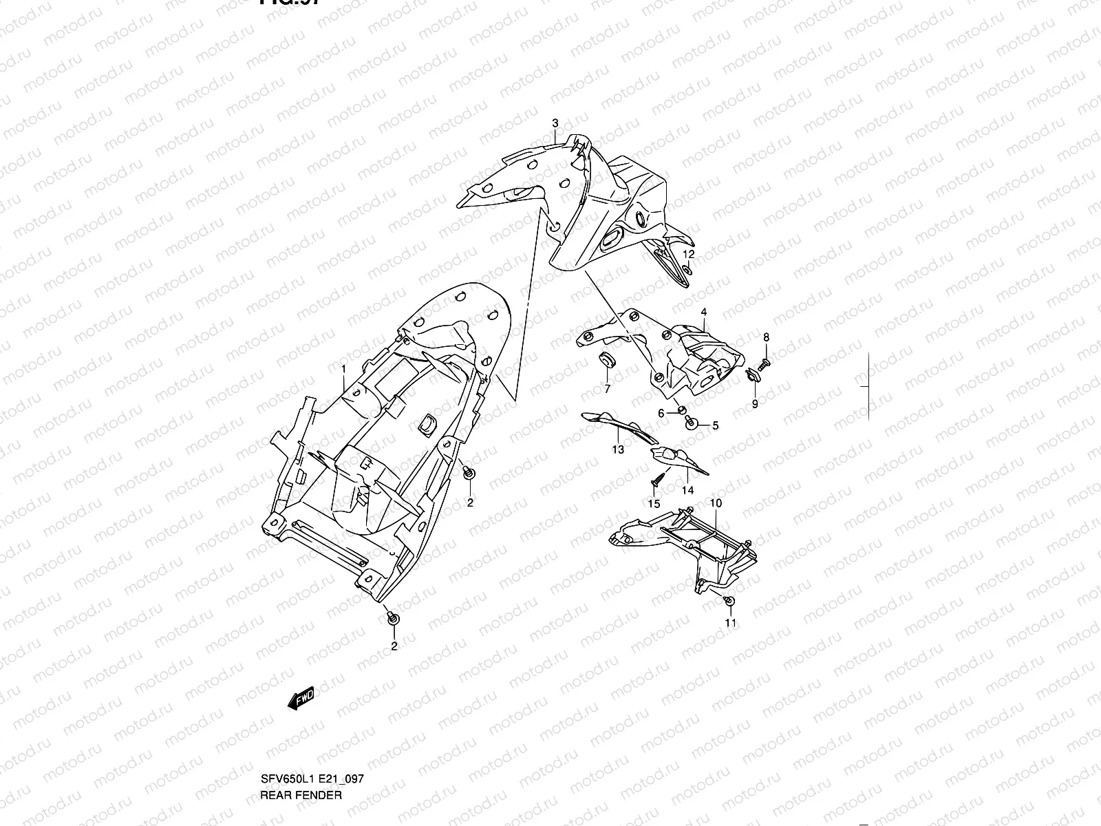 97 - REAR FENDER (SFV650L1 E24)