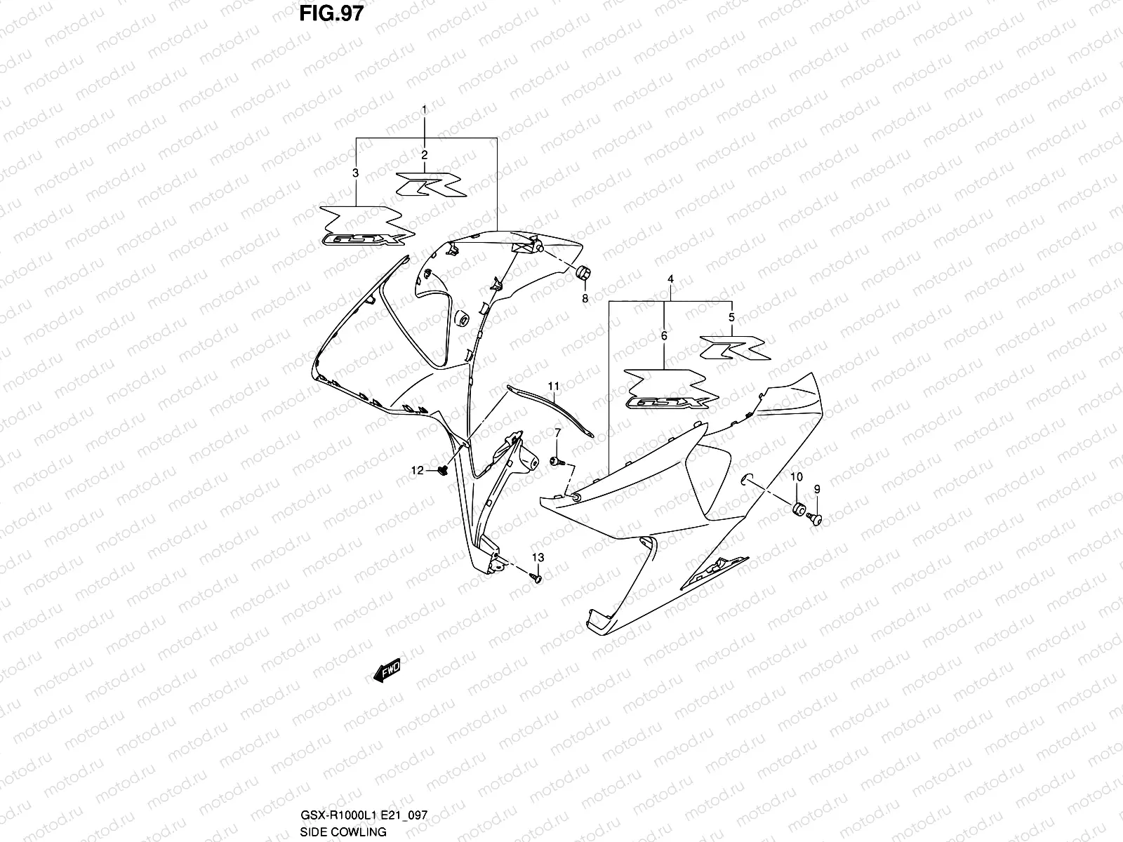 97 - SIDE COWLING (HTL)