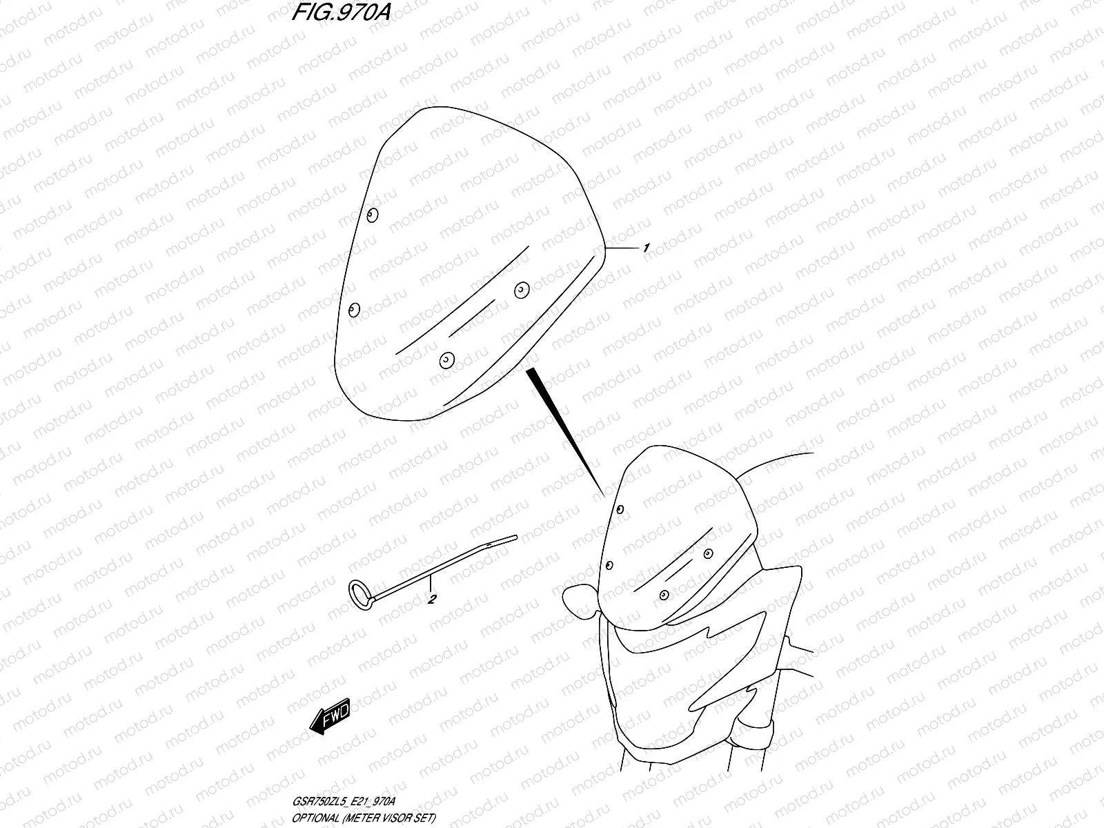 970A - OPTIONAL (METER VISOR SET)