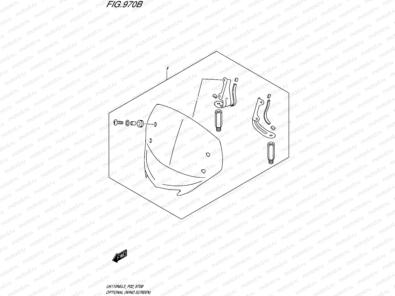 970B - OPTIONAL (WIND SCREEN) (UK110NEL5 P02)