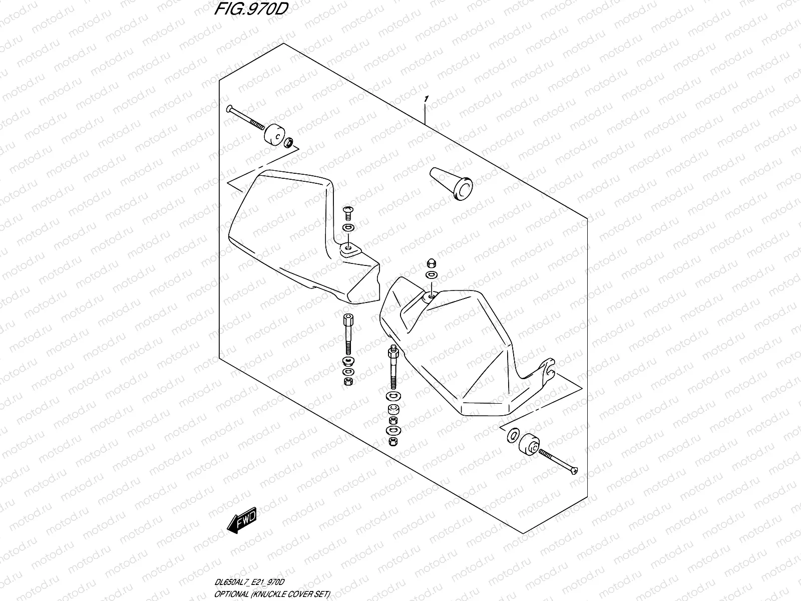 970D - OPTIONAL (KNUCKLE COVER SET) (DL650AL7 E21)