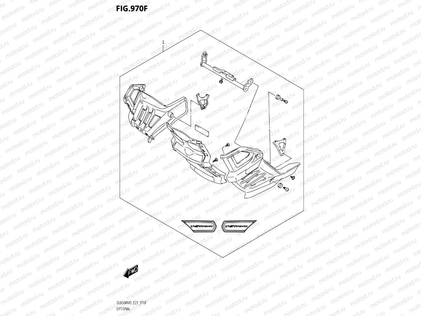 970F - OPTIONAL COWLING SET (DL650A,DL650AUE)