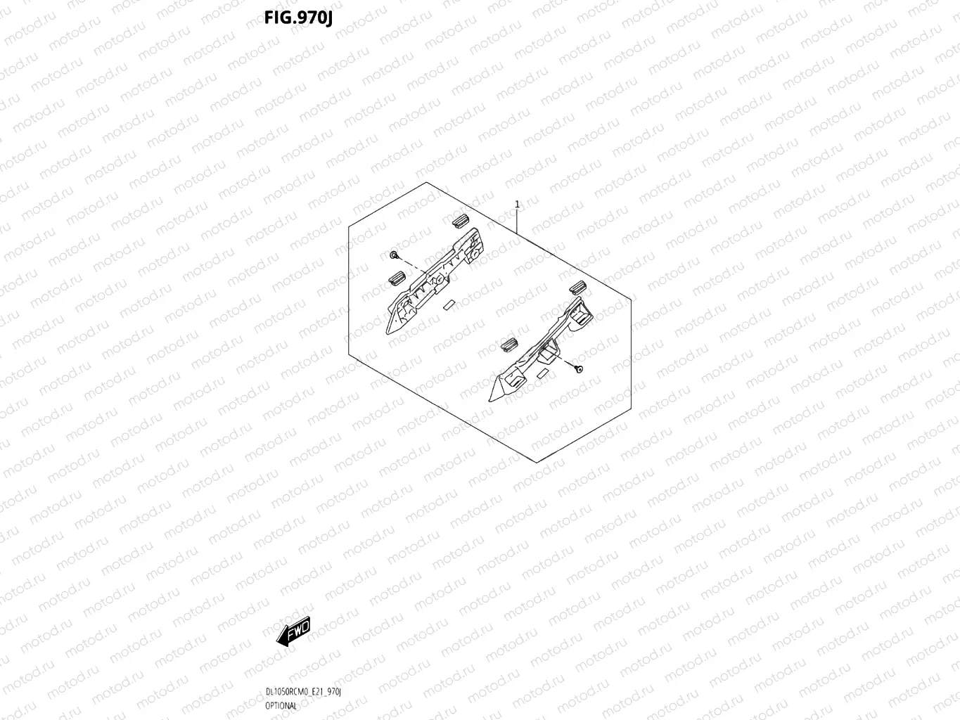 970J - OPTIONAL SIDE CASE BRACKETS (DL1050RQ)
