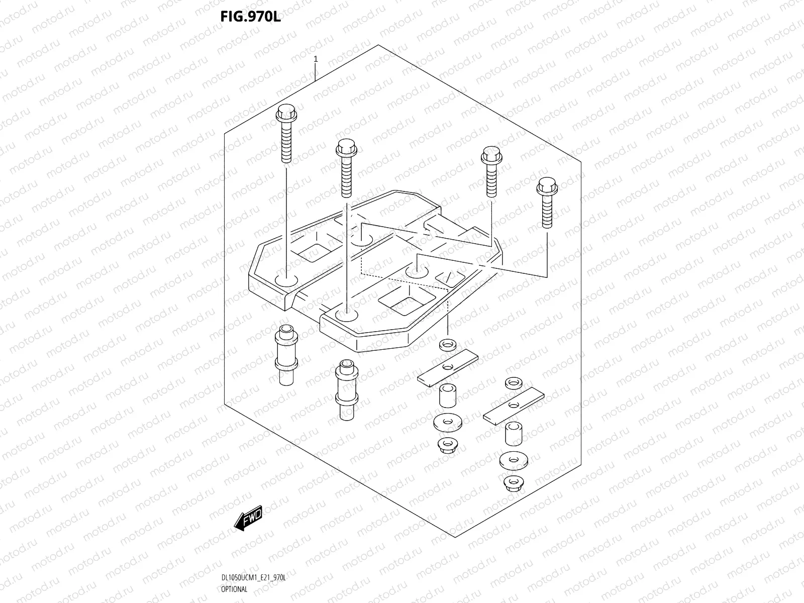 970L - OPTIONAL TOP CASE PLATE