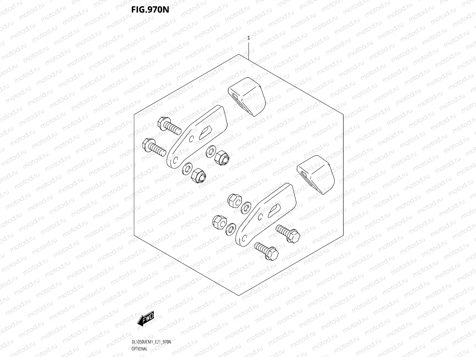 970N - OPTIONAL SIDE CASE BRACKETS
