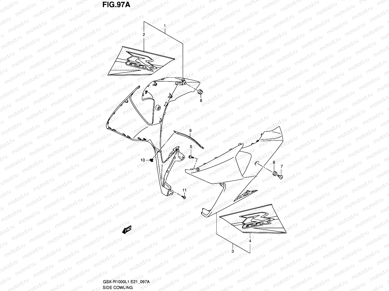 97A - SIDE COWLING (GLR)