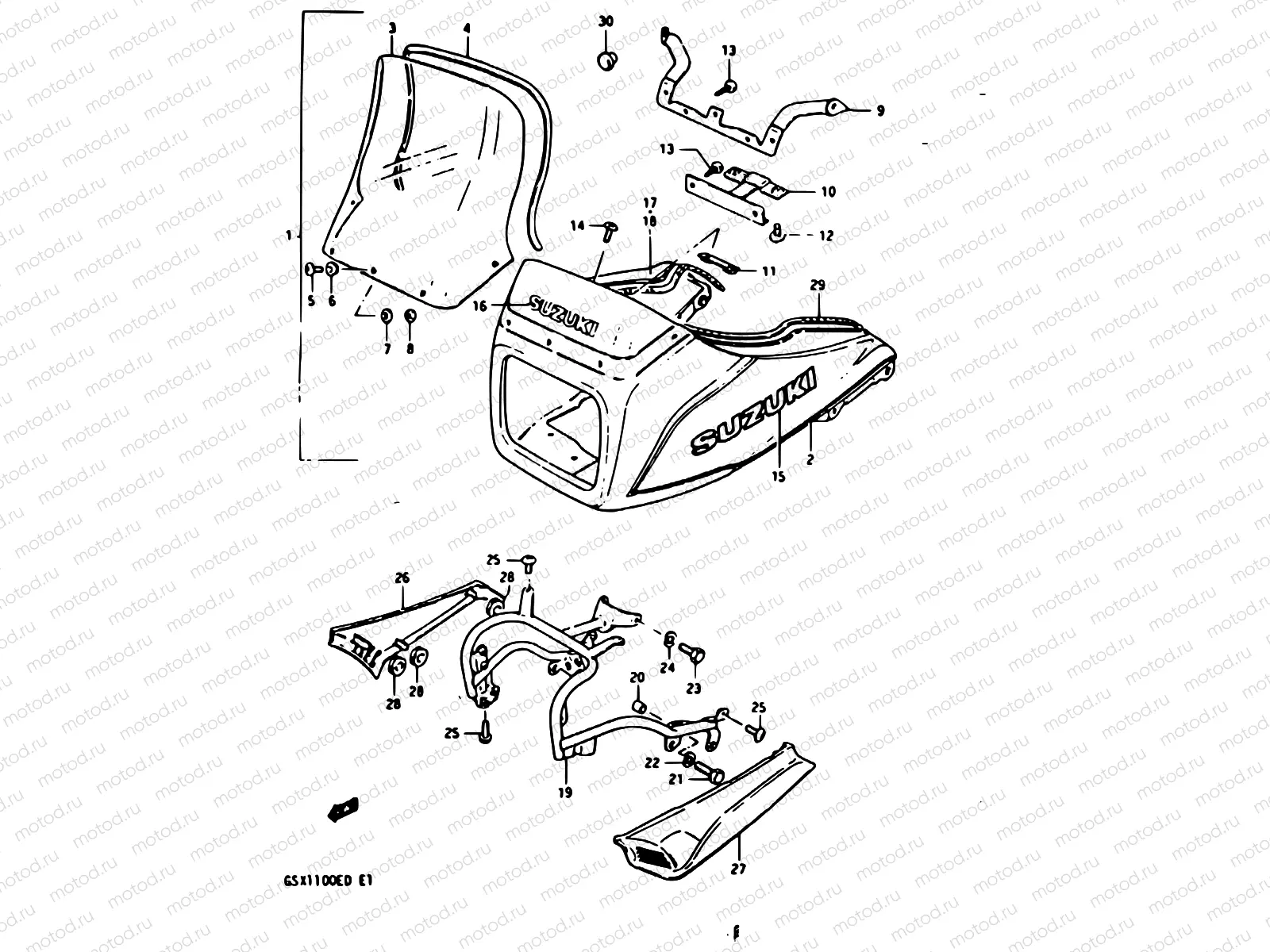 98 - COWLING (GSX1100ESD)