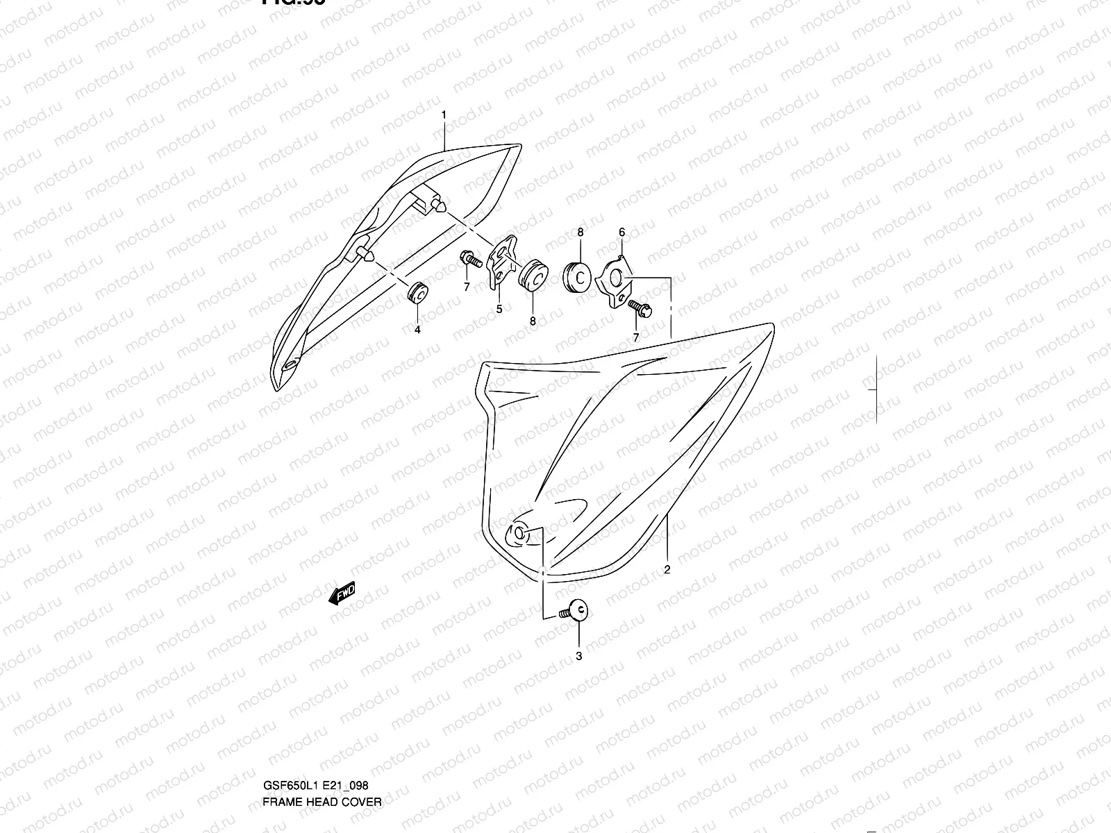 98 - FRAME HEAD COVER (GSF650UAL1 E21)