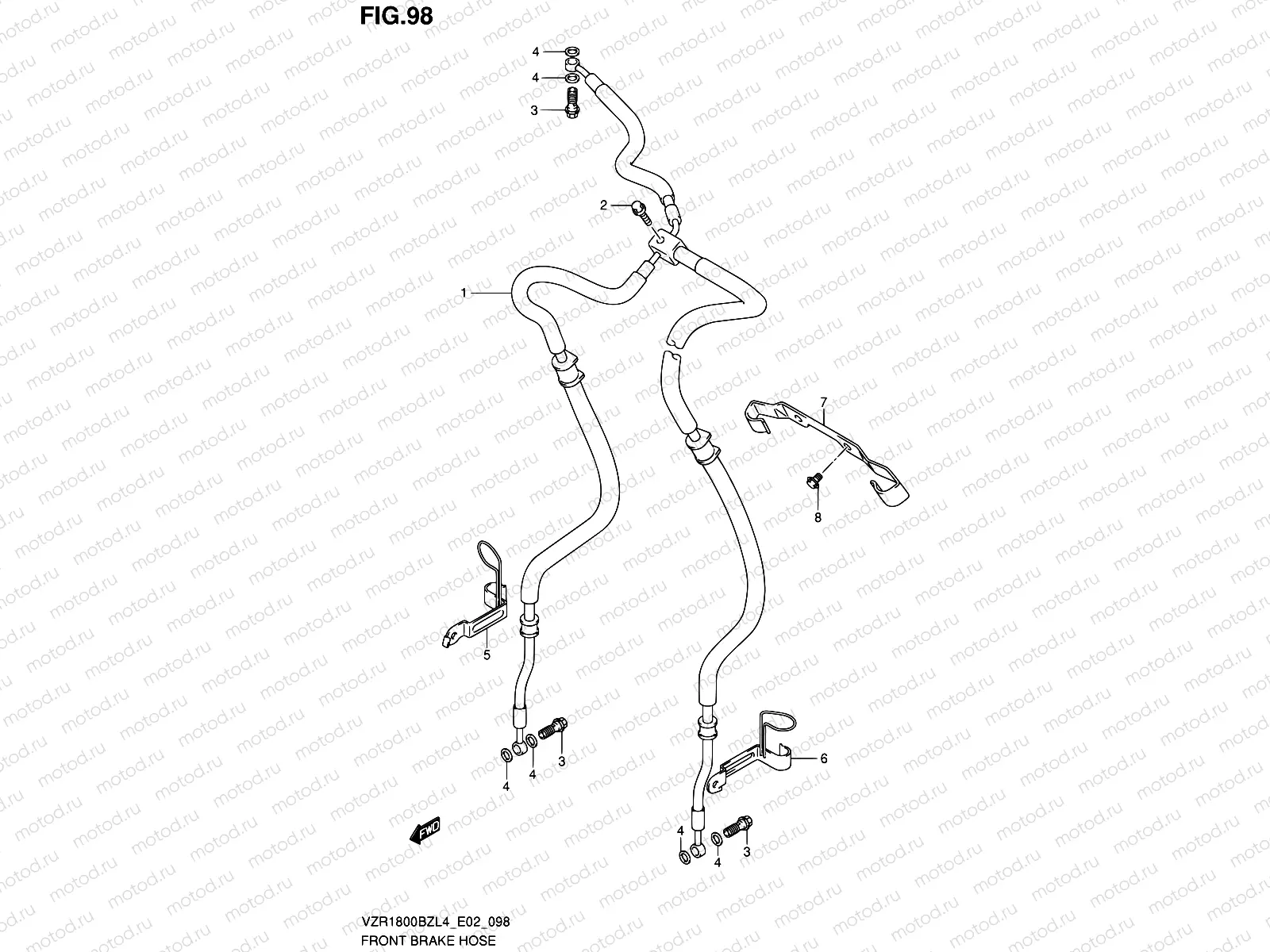 98 - FRONT BRAKE HOSE