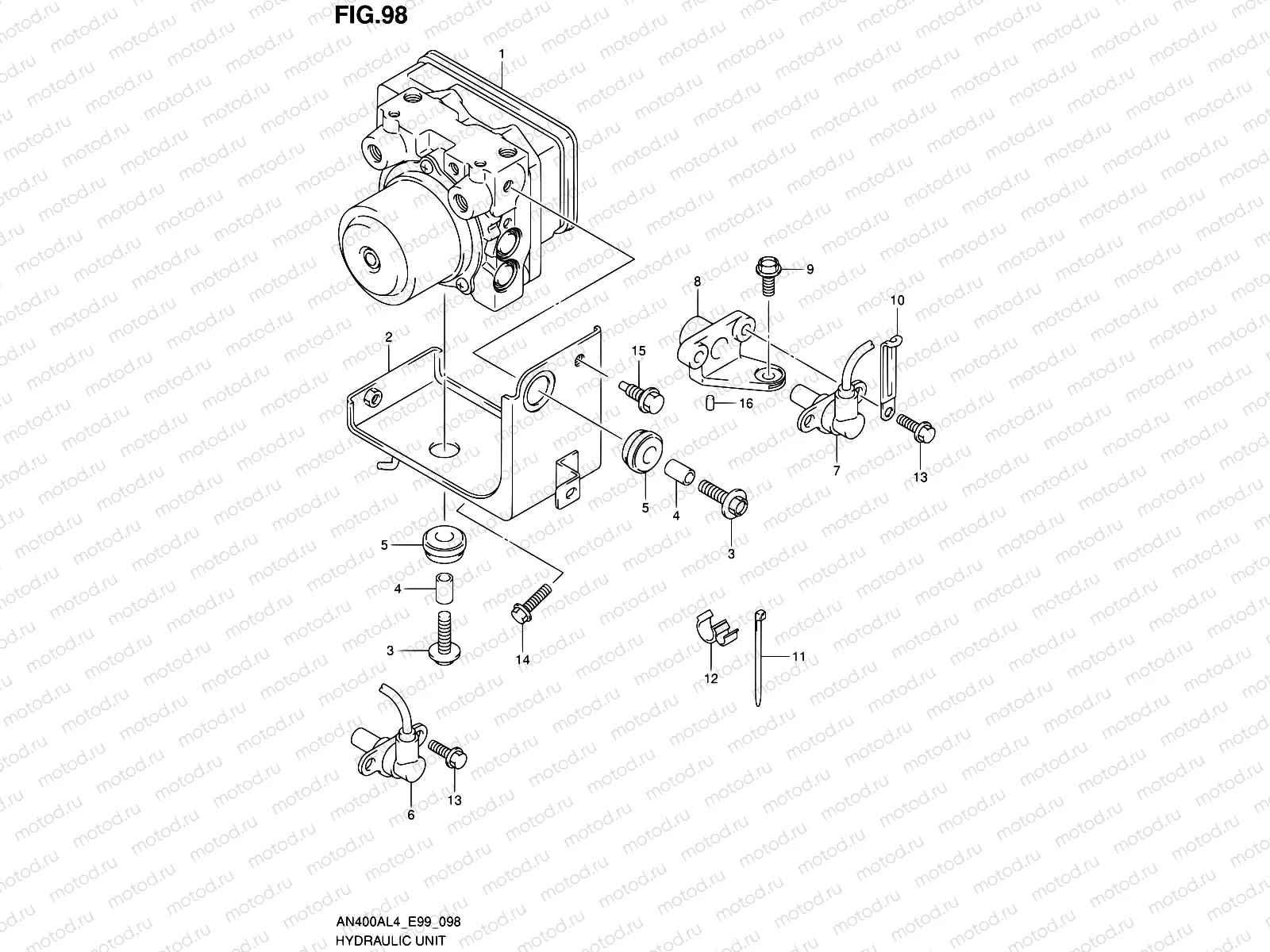 98 - HYDRAULIC UNIT (AN400ZAL4 E99)