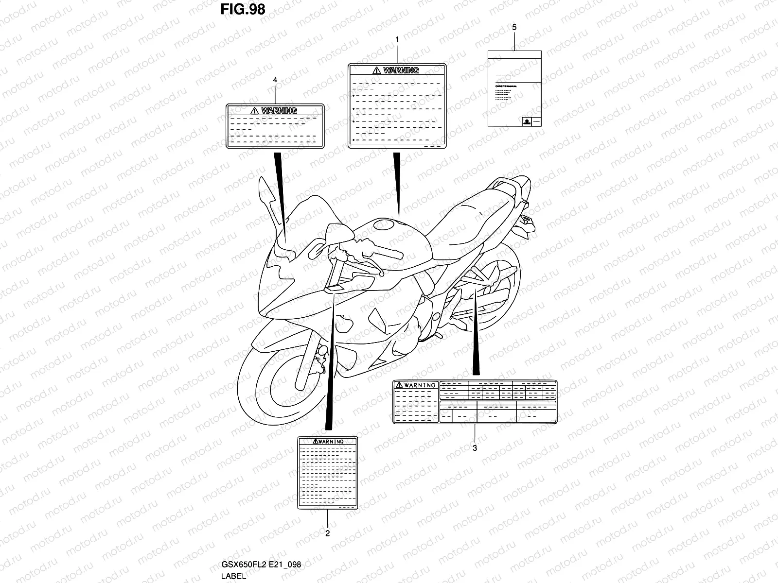 98 - LABEL (GSX650FL2 E24)