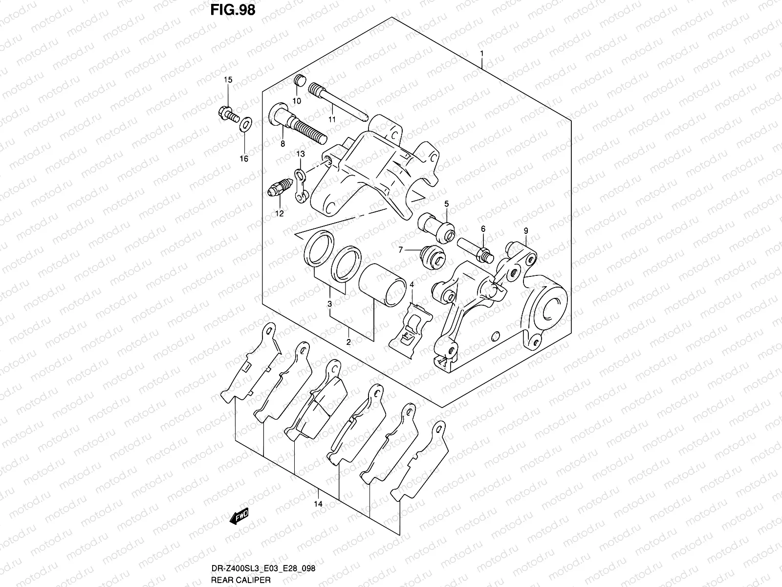 98 - REAR CALIPER