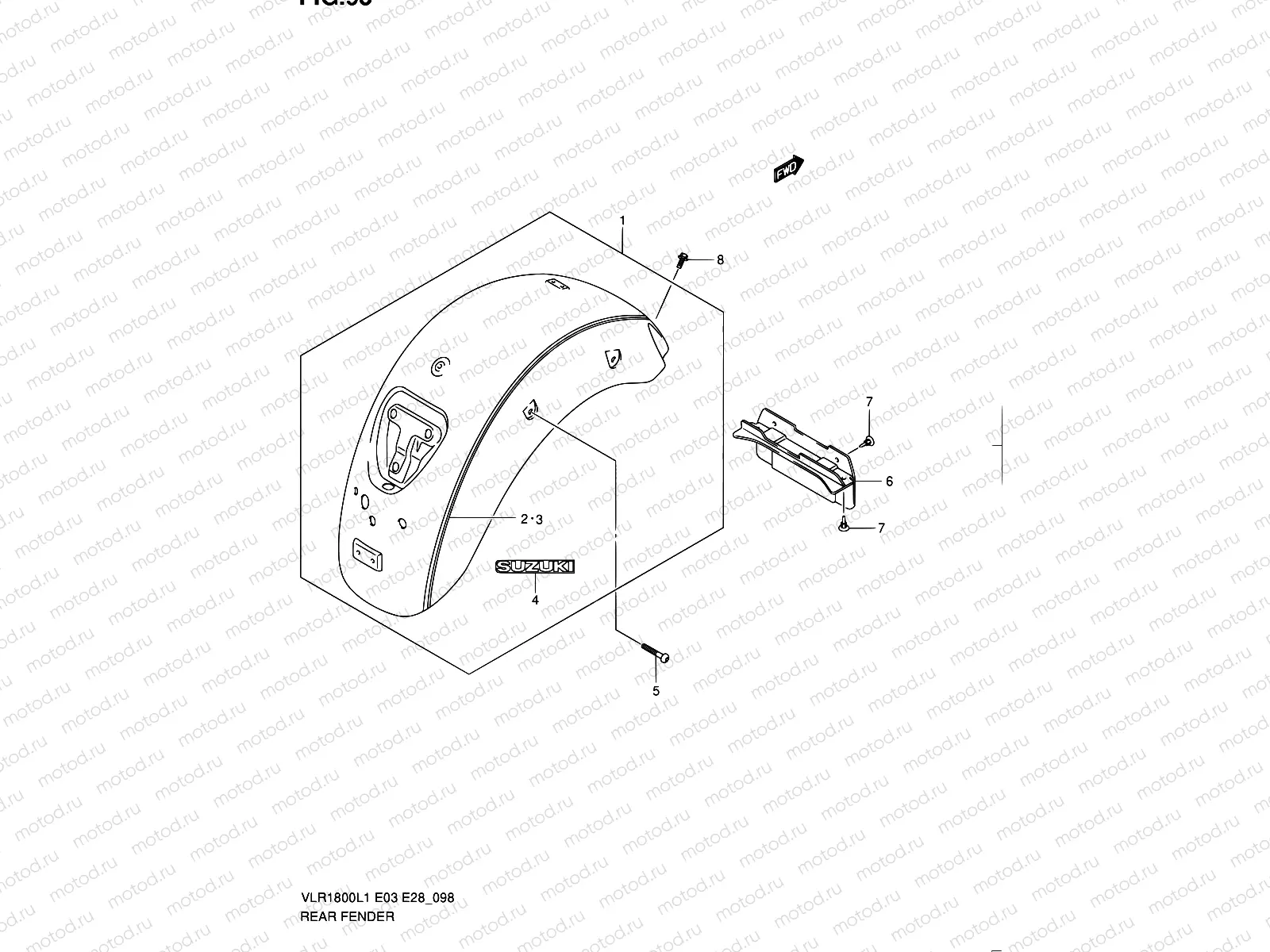 98 - REAR FENDER (VLR1800TL1 E33)
