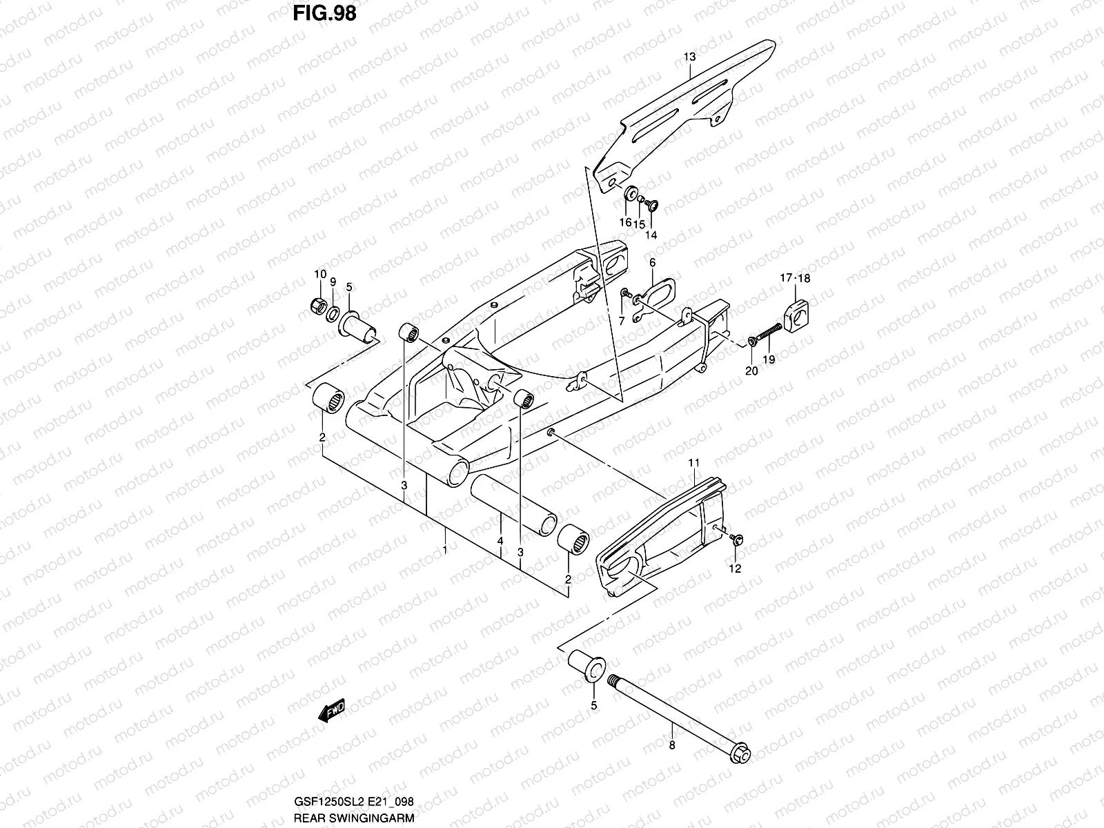 98 - REAR SWINGINGARM