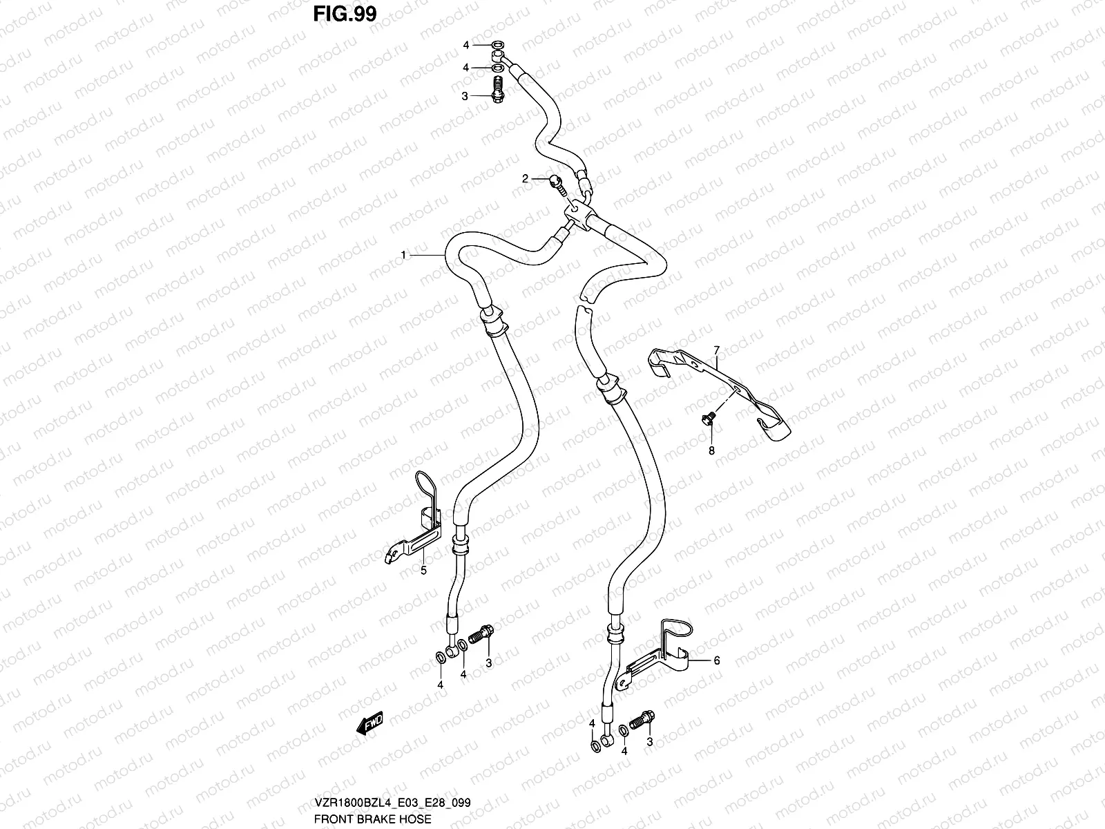99 - FRONT BRAKE HOSE