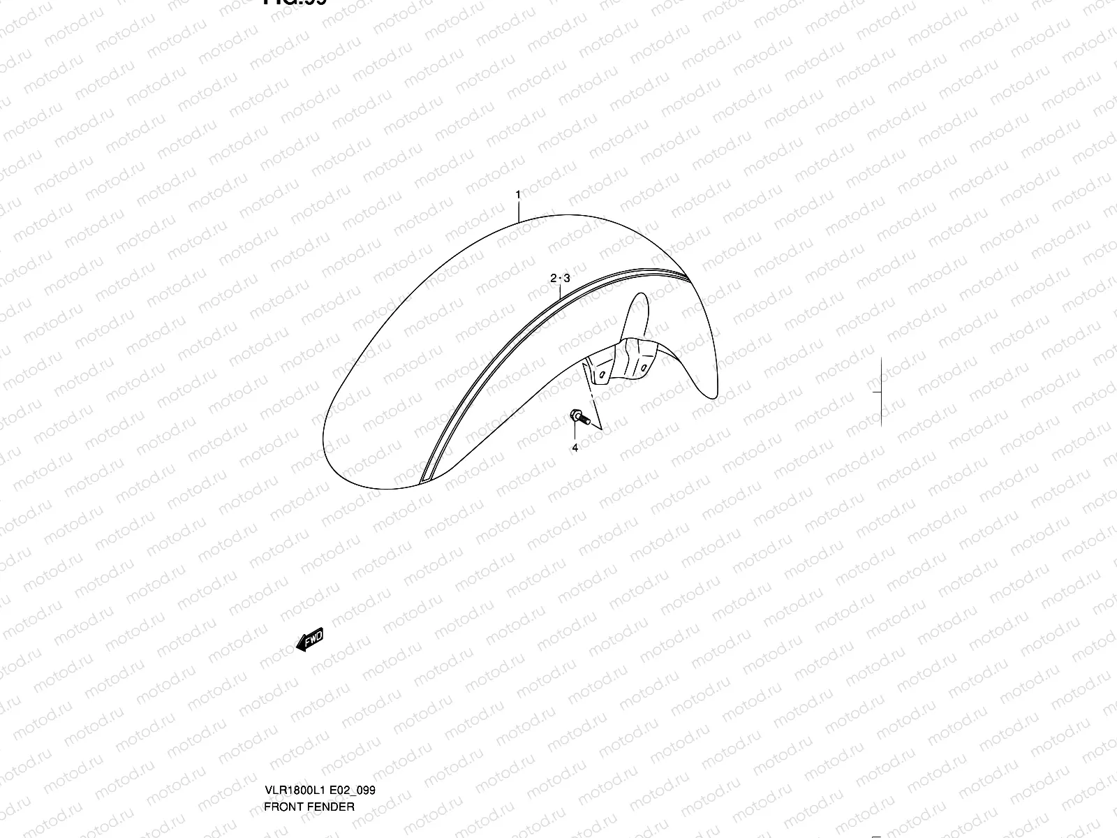 99 - FRONT FENDER (VLR1800TL1 E02)