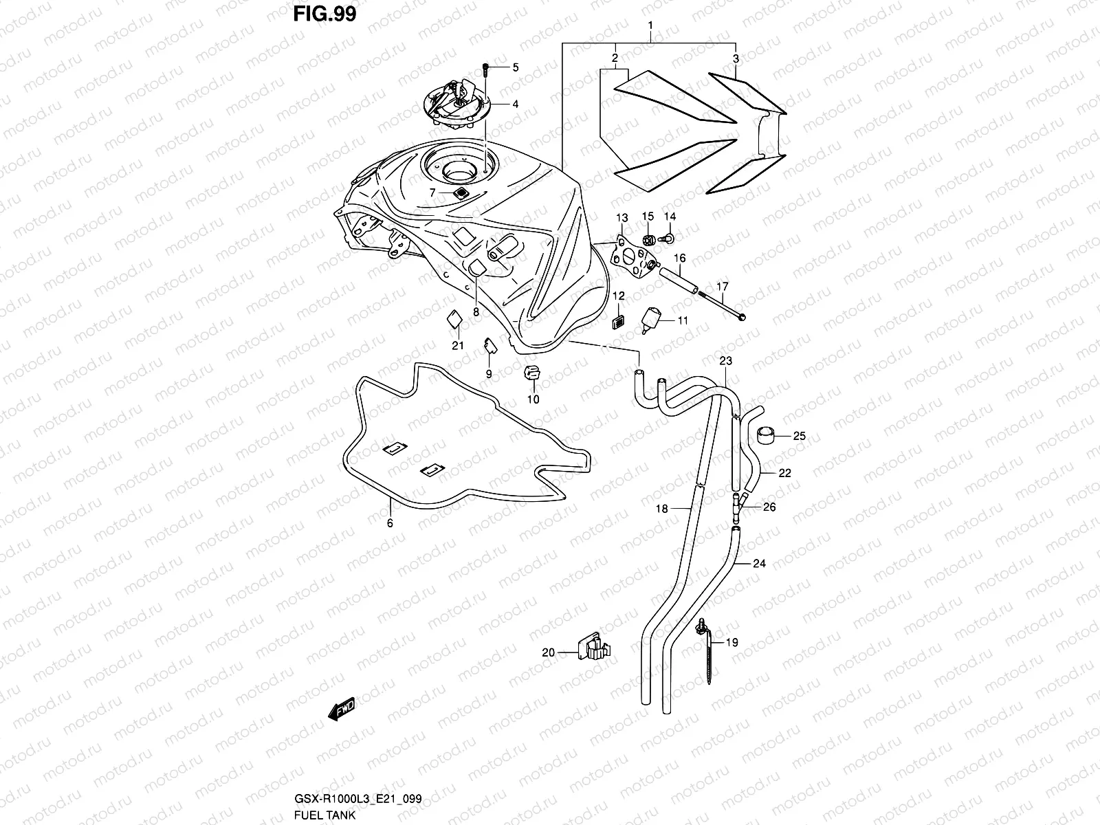 99 - FUEL TANK (GSX-R1000ZUFL3 E21)