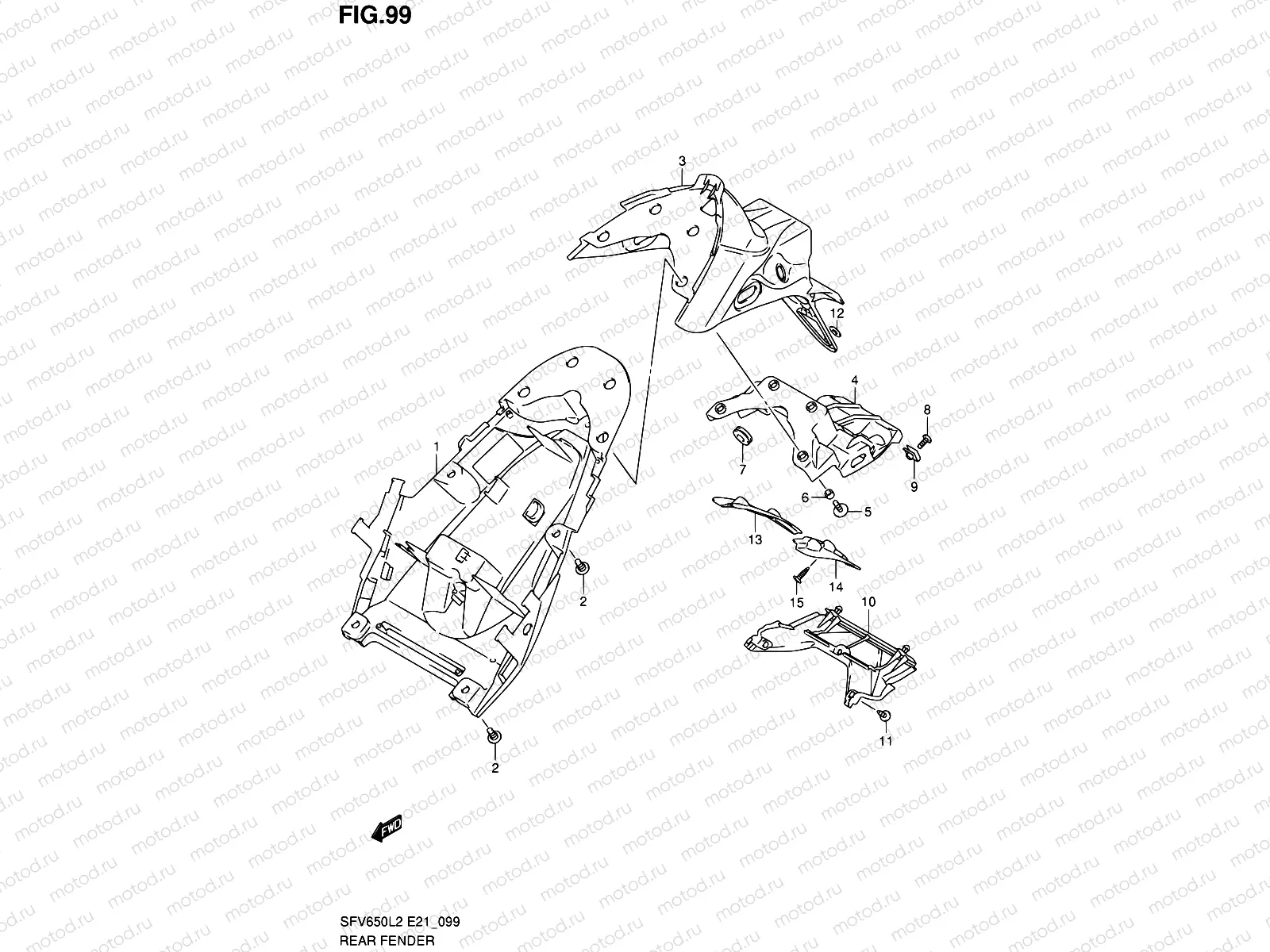 99 - REAR FENDER (SFV650UL2 E24)