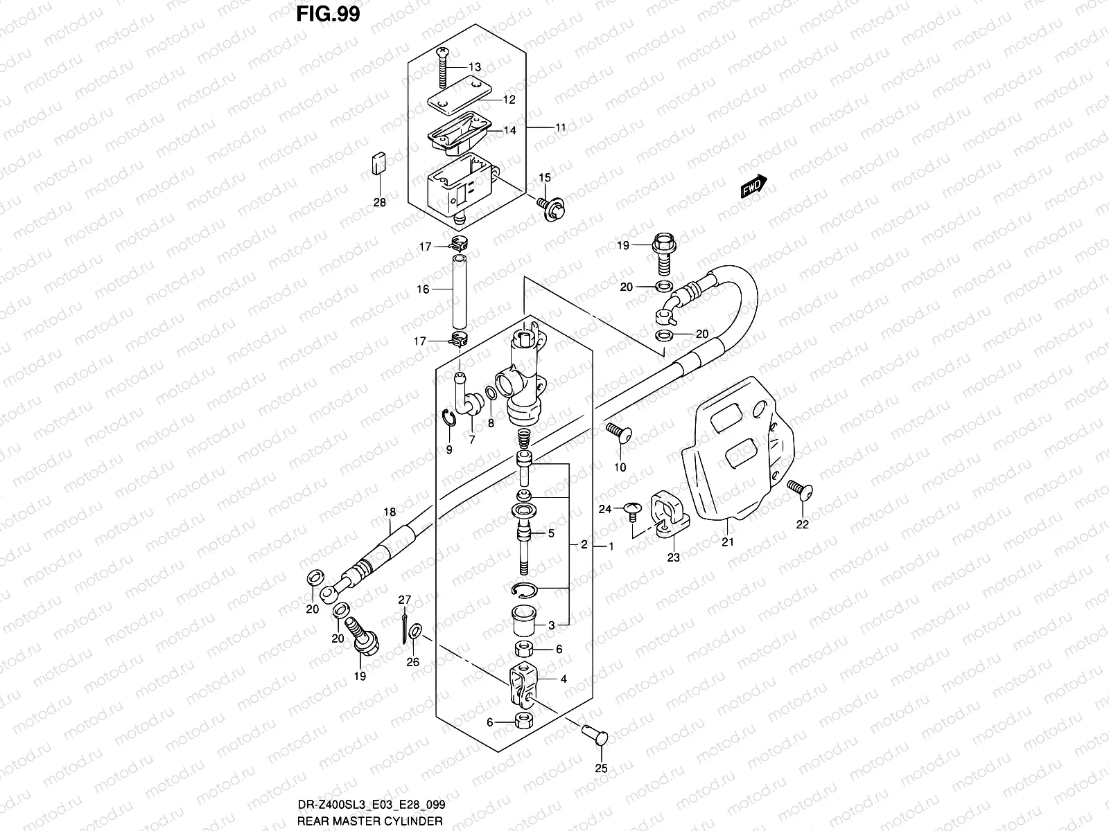 99 - REAR MASTER CYLINDER
