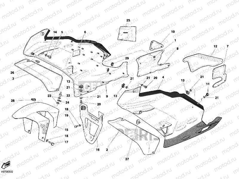 999R FILA FAIRING » PLASTICS