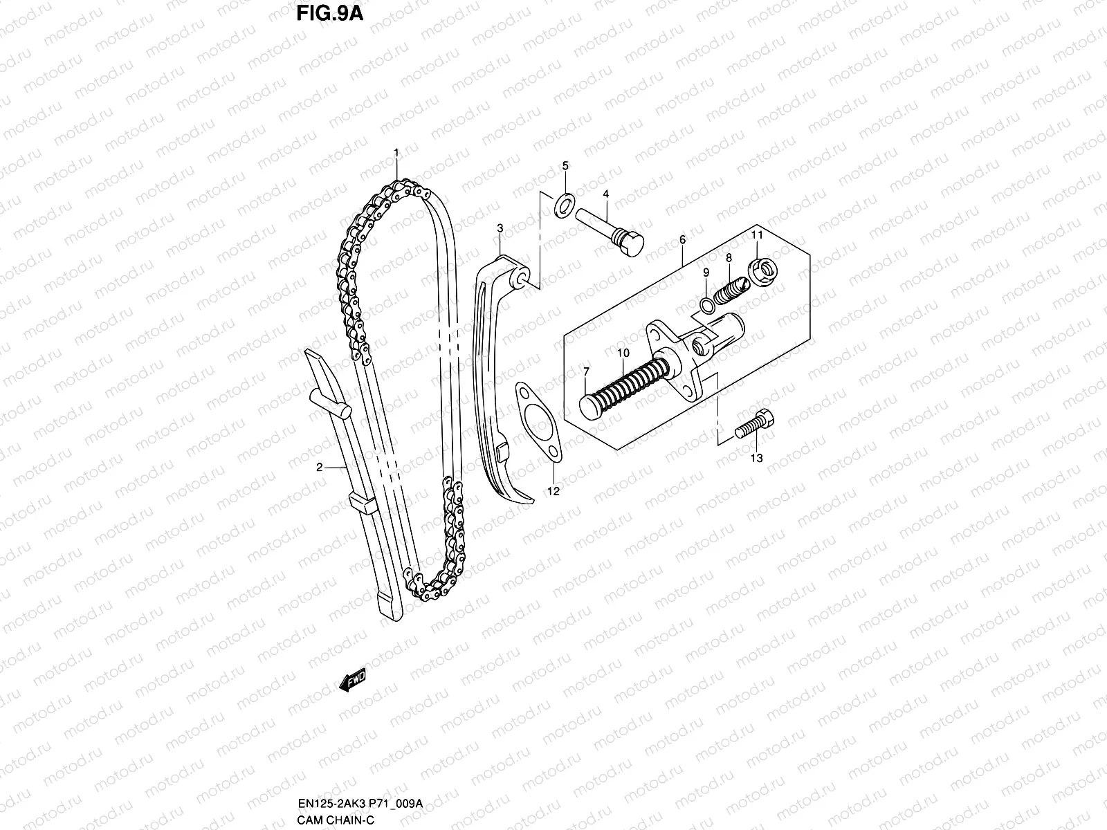 9A - CAM CHAIN (EN125HUK4/HUZK6/HUK7/HUK8)