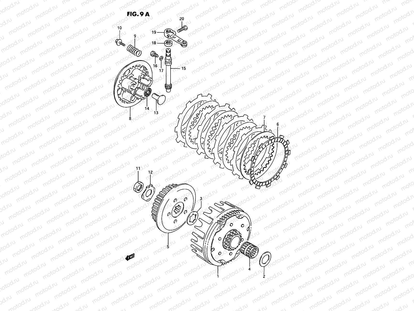 9A - CLUTCH (MODEL K/L/M/N/P/R/S)