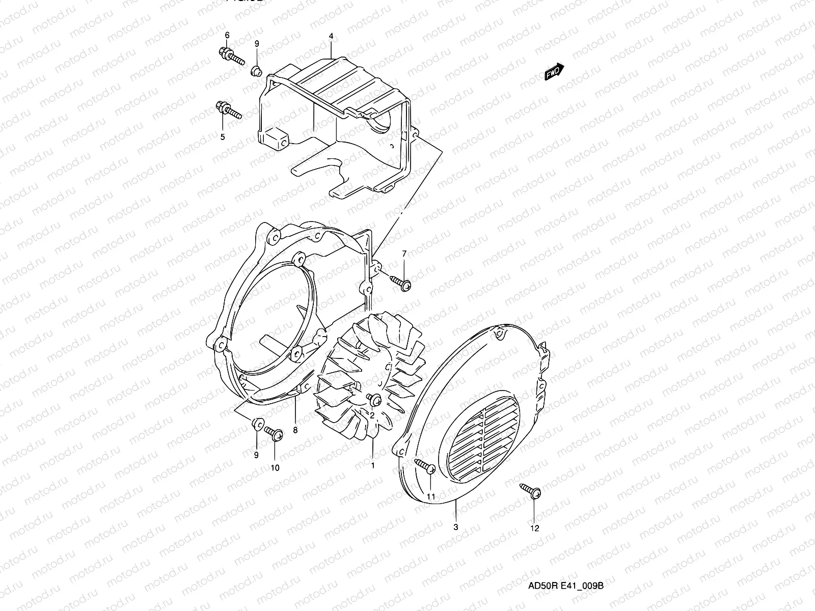 9B - COOLING FAN (MODEL R)