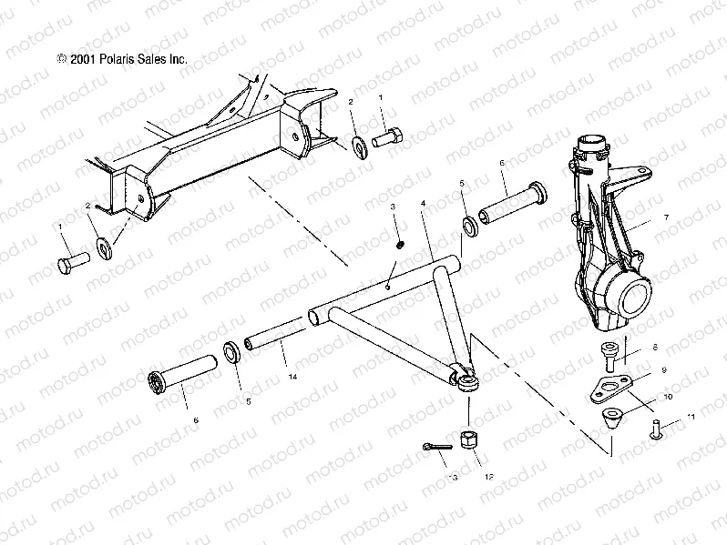 A-ARM - STRUT MOUNTING - A10RB42AA (4970937093B08) | A-ARM - STRUT MOUNTING - A10RB42AA (4970937093B08)