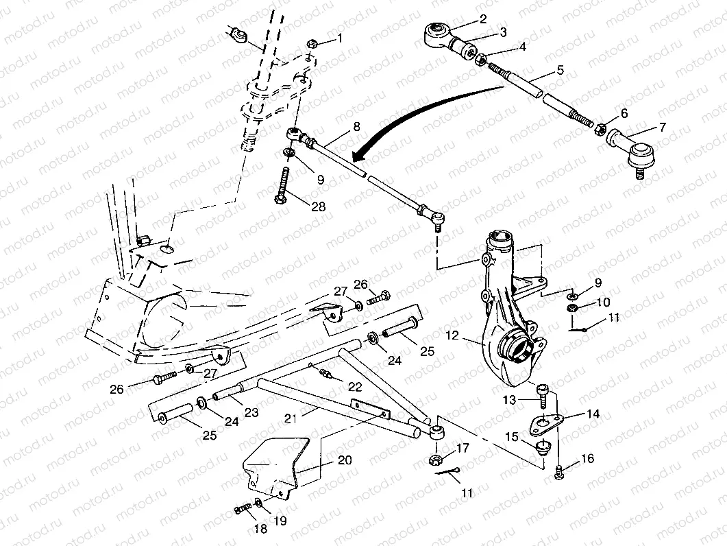 A-ARM/STRUT MOUNTING 6x6 400L - U.S. W958740 | A-ARM/STRUT MOUNTING 6x6 400L - U.S. W958740, SWEDISH S958740 and NORWEGIAN (4930273027B013)