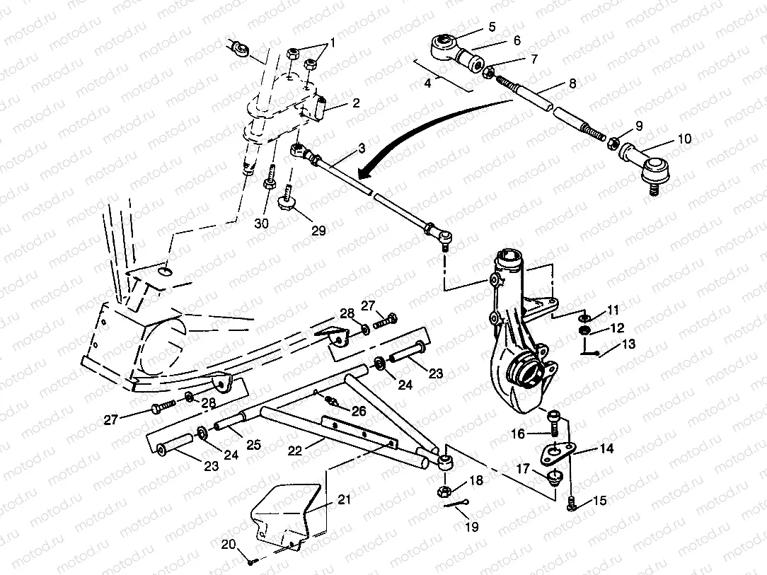 A-ARM/STRUT MOUNTING 6X6 400L - W968740 and  6X6 400L Norwegian - N968740 (4935963596B012) | A-ARM/STRUT MOUNTING 6X6 400L - W968740 and  6X6 400L Norwegian - N968740 (4935963596B012)