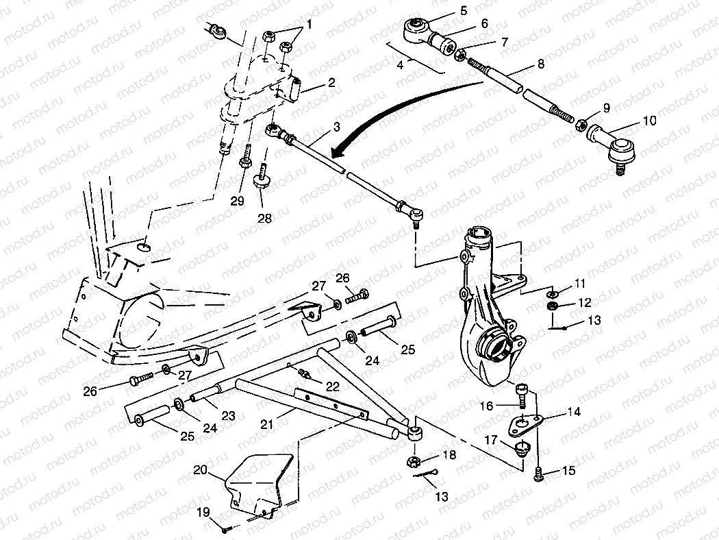 A-ARM/STRUT MOUNTING BIG BOSS 6X6 400L W97AE38A (4940814081B011) | A-ARM/STRUT MOUNTING BIG BOSS 6X6 400L W97AE38A (4940814081B011)
