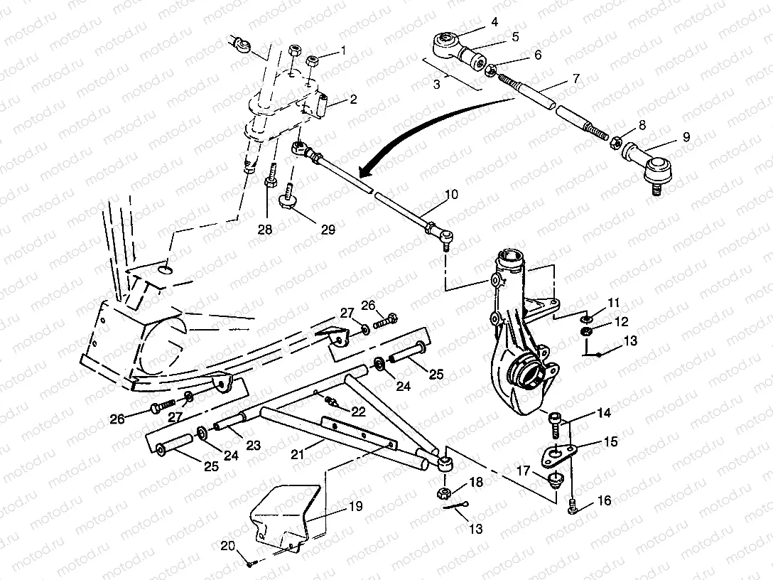A-ARM/STRUT MOUNTING Magnum 6X6 - W968744 and Magnum 6X6 Swedish - S968744 (4936073607B012) | A-ARM/STRUT MOUNTING Magnum 6X6 - W968744 and Magnum 6X6 Swedish - S968744 (4936073607B012)