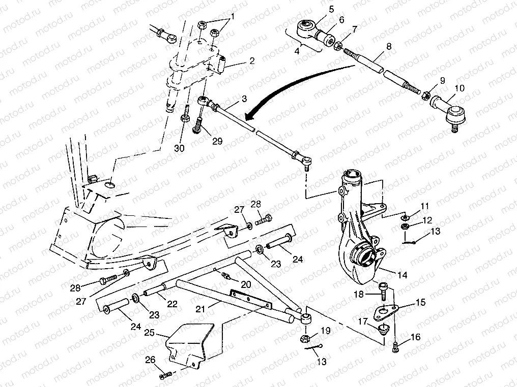 A-ARM/STRUT MOUNTING Sportsman 400L W97AC38C (4939673967B013) | A-ARM/STRUT MOUNTING Sportsman 400L W97AC38C (4939673967B013)