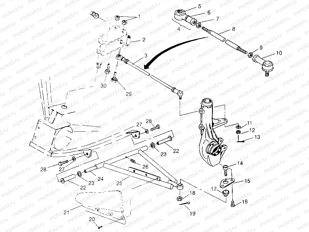 A-ARM/STRUT MOUNTING Sportsman 4x4 W968040 (4935943594B013) | A-ARM/STRUT MOUNTING Sportsman 4x4 W968040 (4935943594B013)